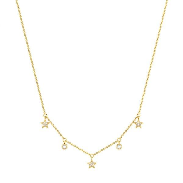 Image of Halskette Stern Damen Gold 40cm