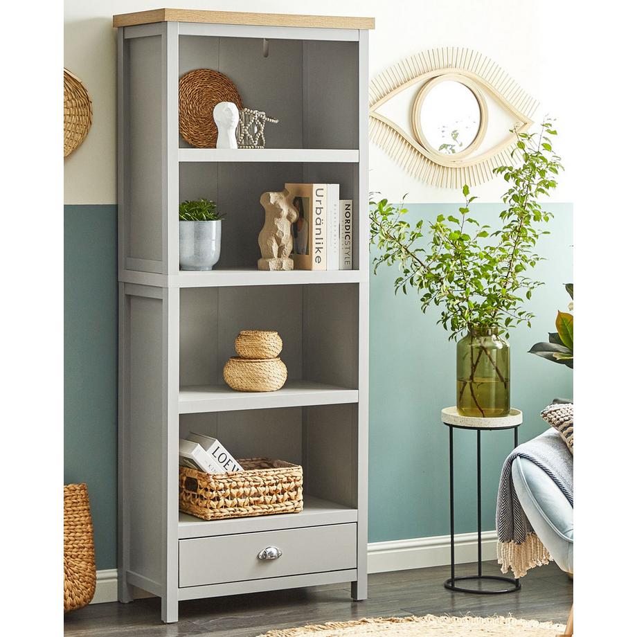 Beliani Bücherregal mit 4 Ebenen aus Faserplatte Klassisch CLIO  