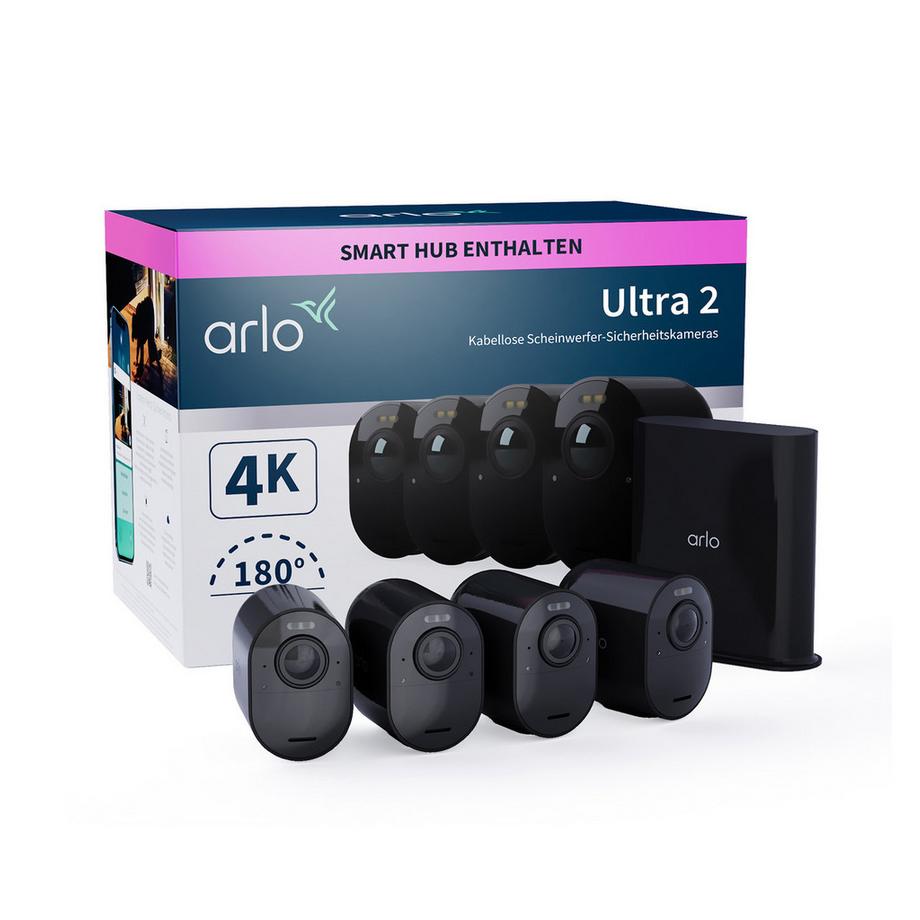 Arlo  GEN5 WIRE-FREE 4-CAM KIT BLK 3-MONTH SMART (3840 x 2160 Pixels) 