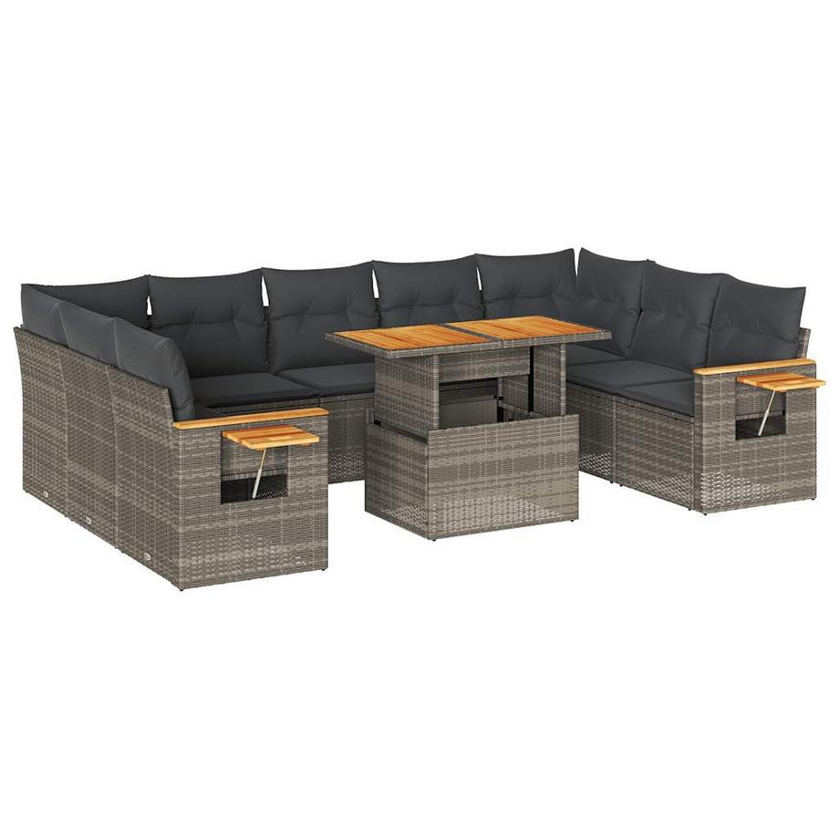 set di divani da giardino Polirattan
