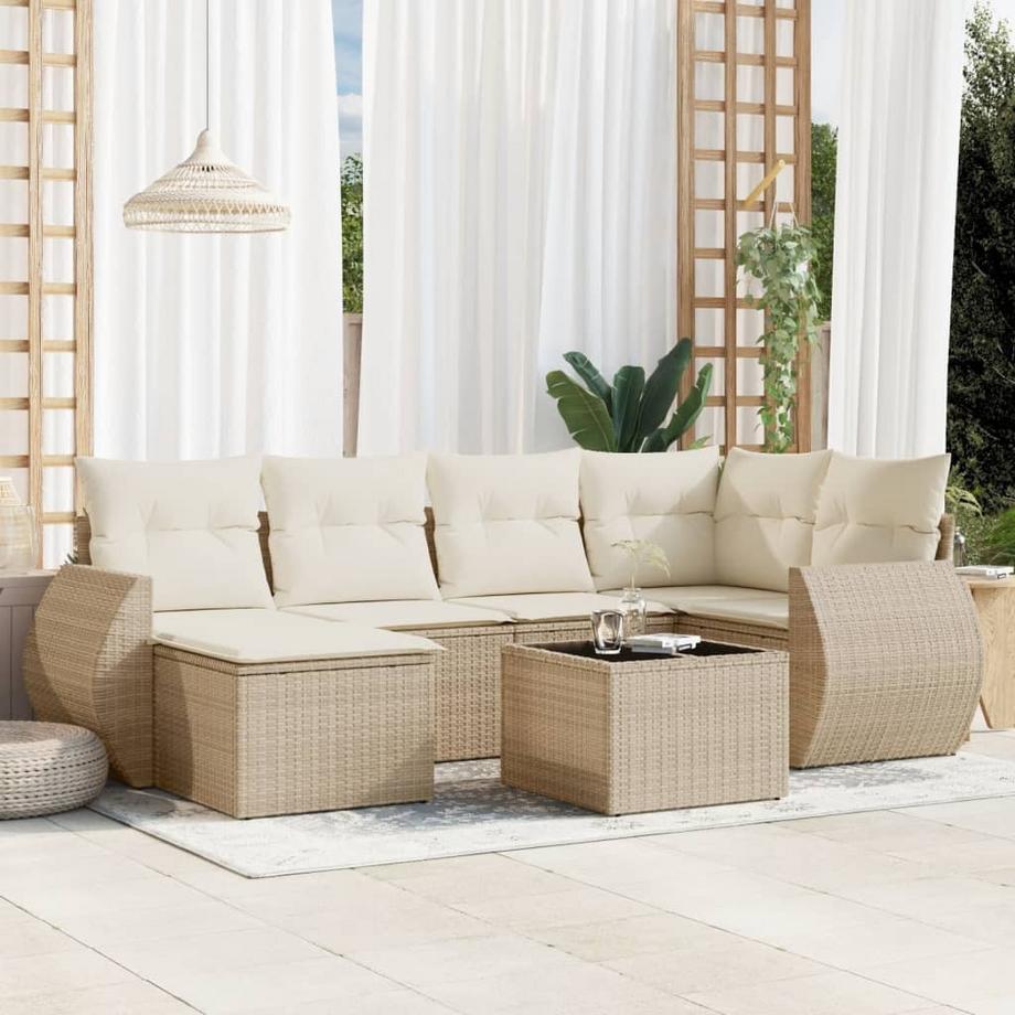 VidaXL Ensemble de canapés de jardin rotin synthétique  