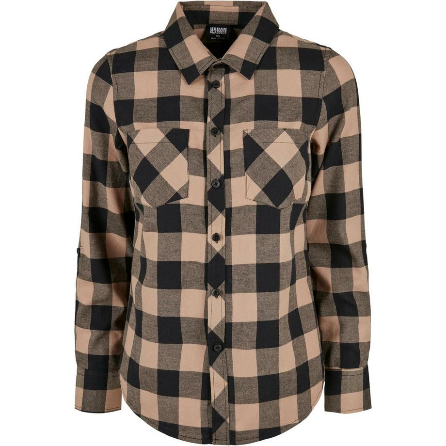 camicia a quadri in flanella da turnup
