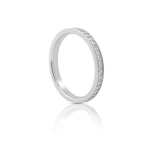 MUAU Schmuck  Bague Mémoire Diamant 0.50ct. or blanc 750 