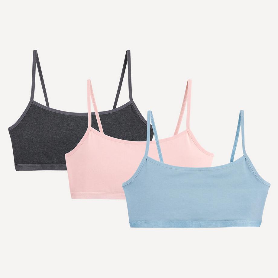 La Redoute Collections  Lot de 3 brassières en coton 