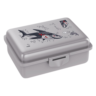 fizzy Fizzii Lunchbox mit Trennfach silber, Hai  