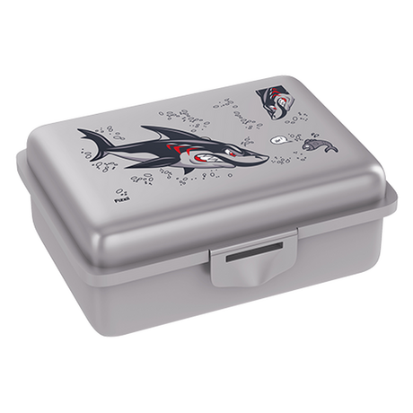 fizzy Fizzii Lunchbox mit Trennfach silber, Hai  