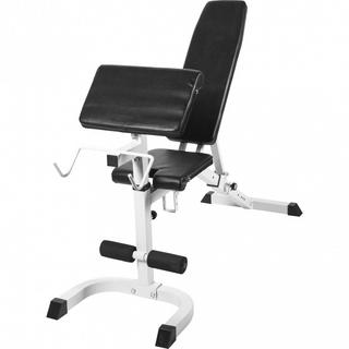 Gorilla Sports  BANC AJUSTABLE INCLINÉ/DÉCLINÉ AVEC PUPITRE À BICEPS | MUSCULATION 