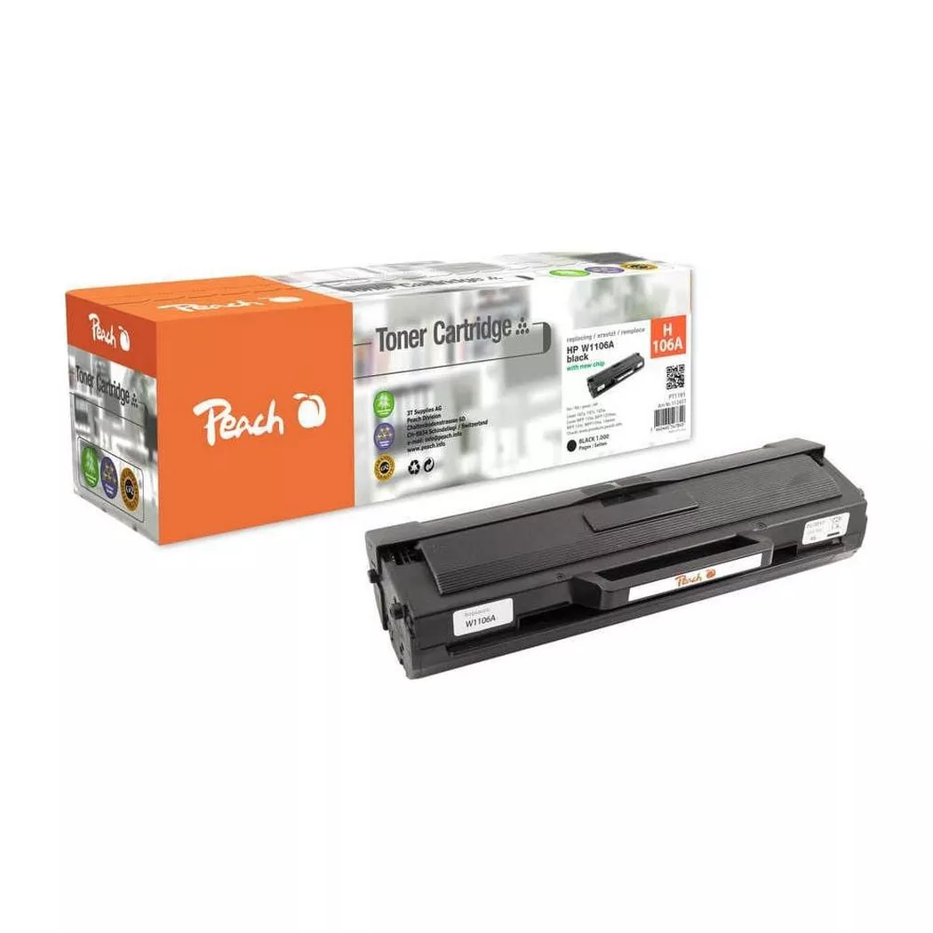 Peach – Toner HP LJ W1106 Black, Schwarz, One Size