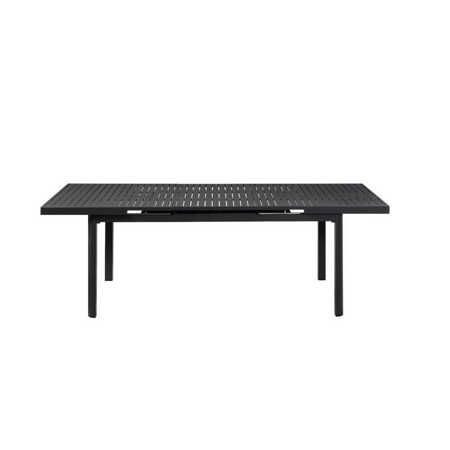 Vente-unique Garten Essgruppe Aluminium Tisch ausziehbar 12 + 8 stapelbare Sessel NAURU  