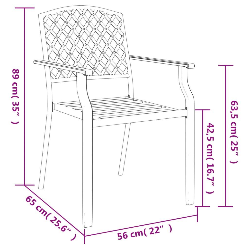 VidaXL set da pranzo da giardino Acciaio  