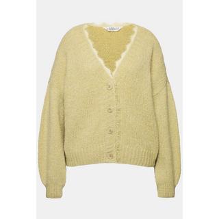 Studio Untold Cardigan Oversize Manches Longues Bordure Dentelle  