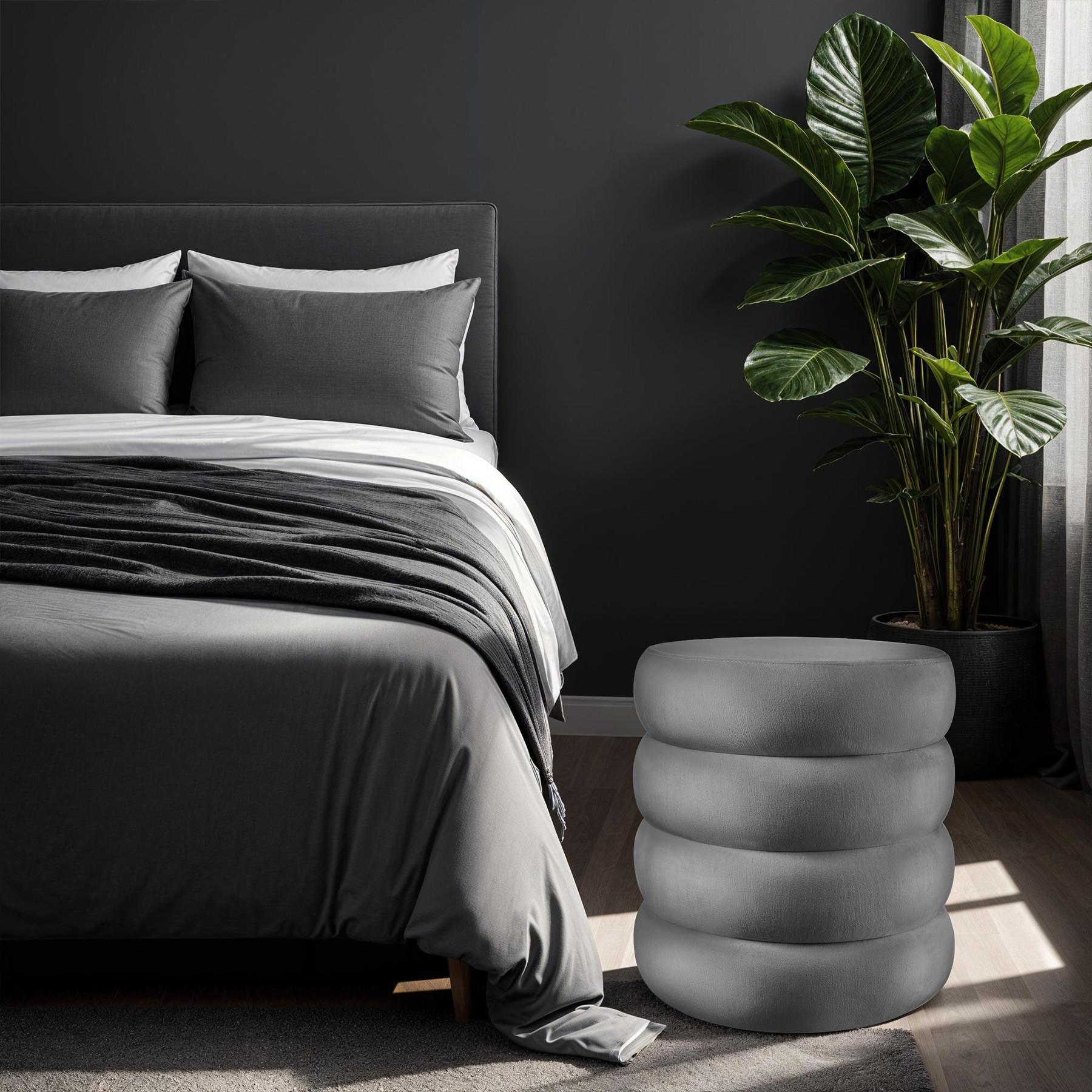 Tectake Tabouret ALTU rembourré avec rangement  