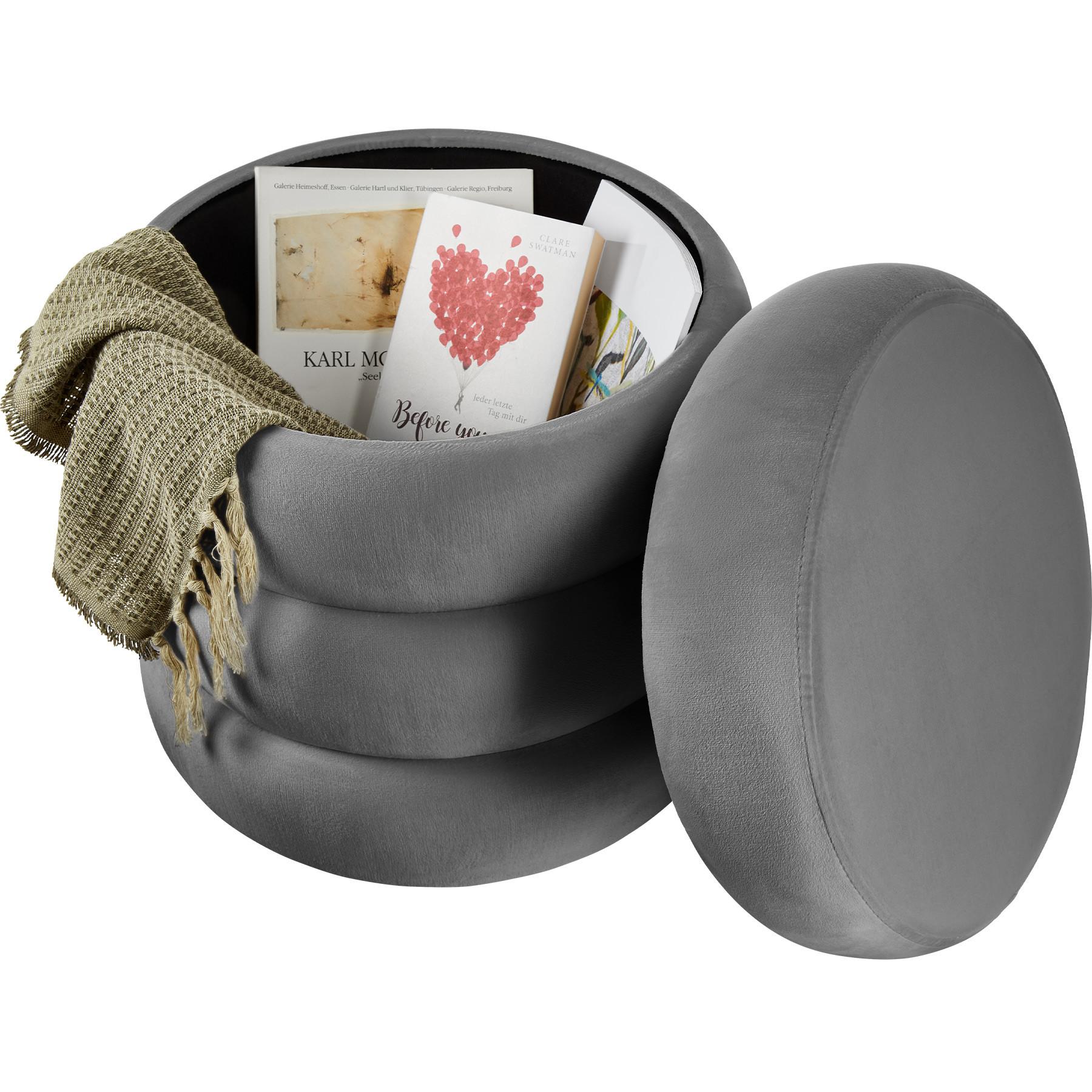 Tectake Tabouret ALTU rembourré avec rangement  