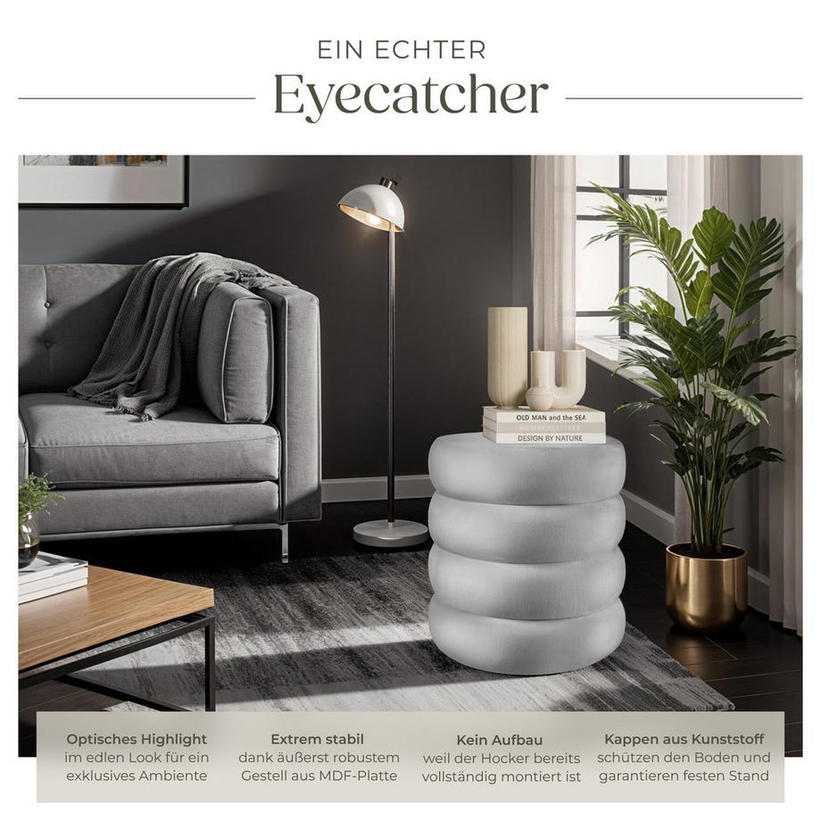 Tectake Sgabello contenitore Altu Rotondo  