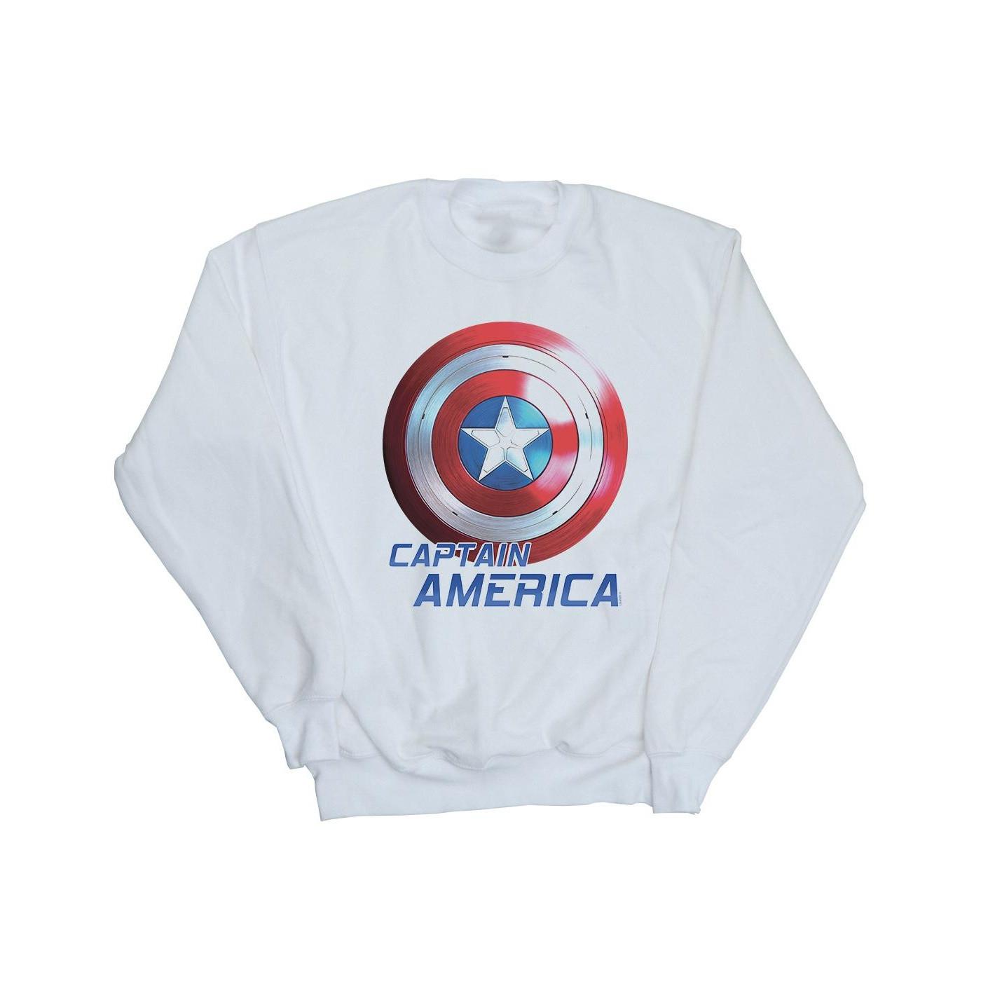 Image of The Falcon And The Winter Soldier Captain America Shield Sweatshirt Jungen Weiss 116