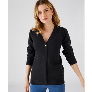 Damart  Gilet boutonné maille jersey réchauffée de laine. 