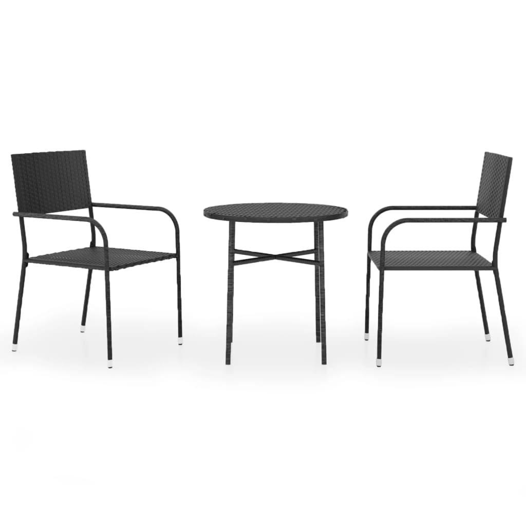 VidaXL set da pranzo da giardino Polirattan  