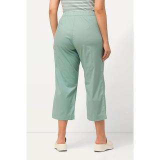 Ulla Popken  Pantaloni a 7/8 modello Ruby con ginocchio preformato, taglio della gamba dritto e cintura elastica 