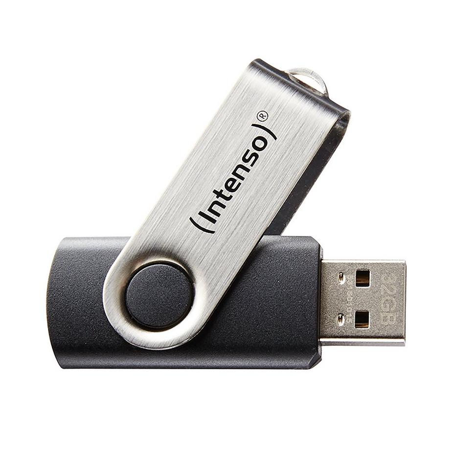Intenso Basic Line USB-Stick 8 GB USB Typ-A 2.0 Schwarz, Silber