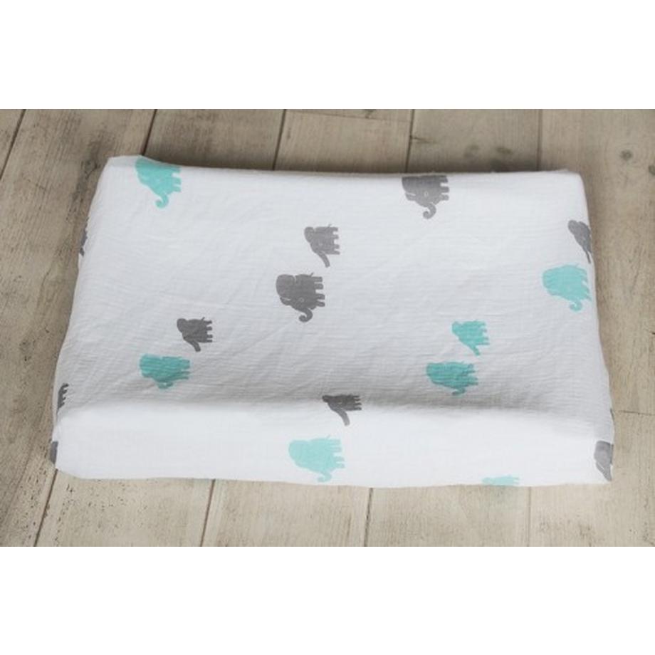 Milkii  Changement de coussinets en coton mousselin, 2-plis, éléphants 