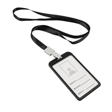 Kartenhalter mit Schlaufe, Schwarz