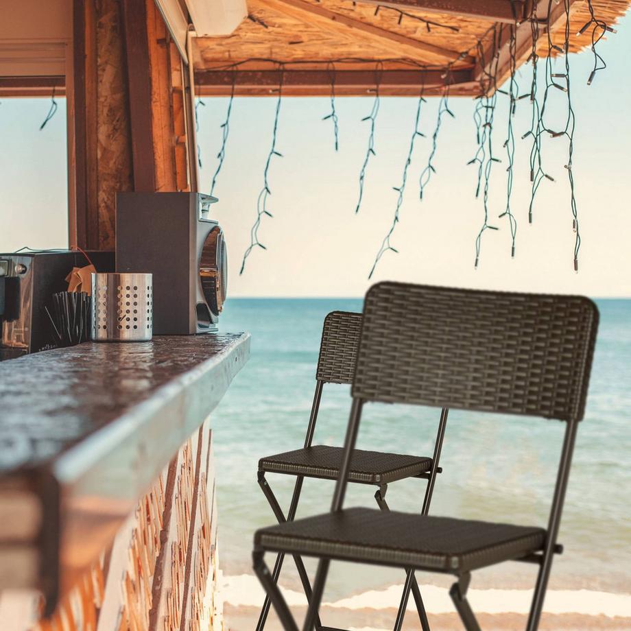 B2X Klappbarer Barhocker BASTIAN 2er Set  