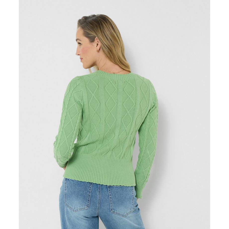 Joe Browns Cardigan avec broderie florale et tricot torsadé  