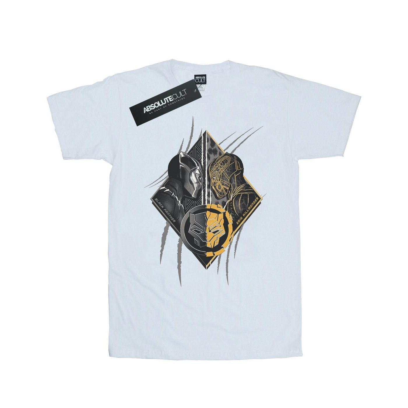 Image of Black Panther Vs Killmonger Tshirt Damen Weiss M