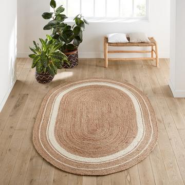 Tapis ovale en jute