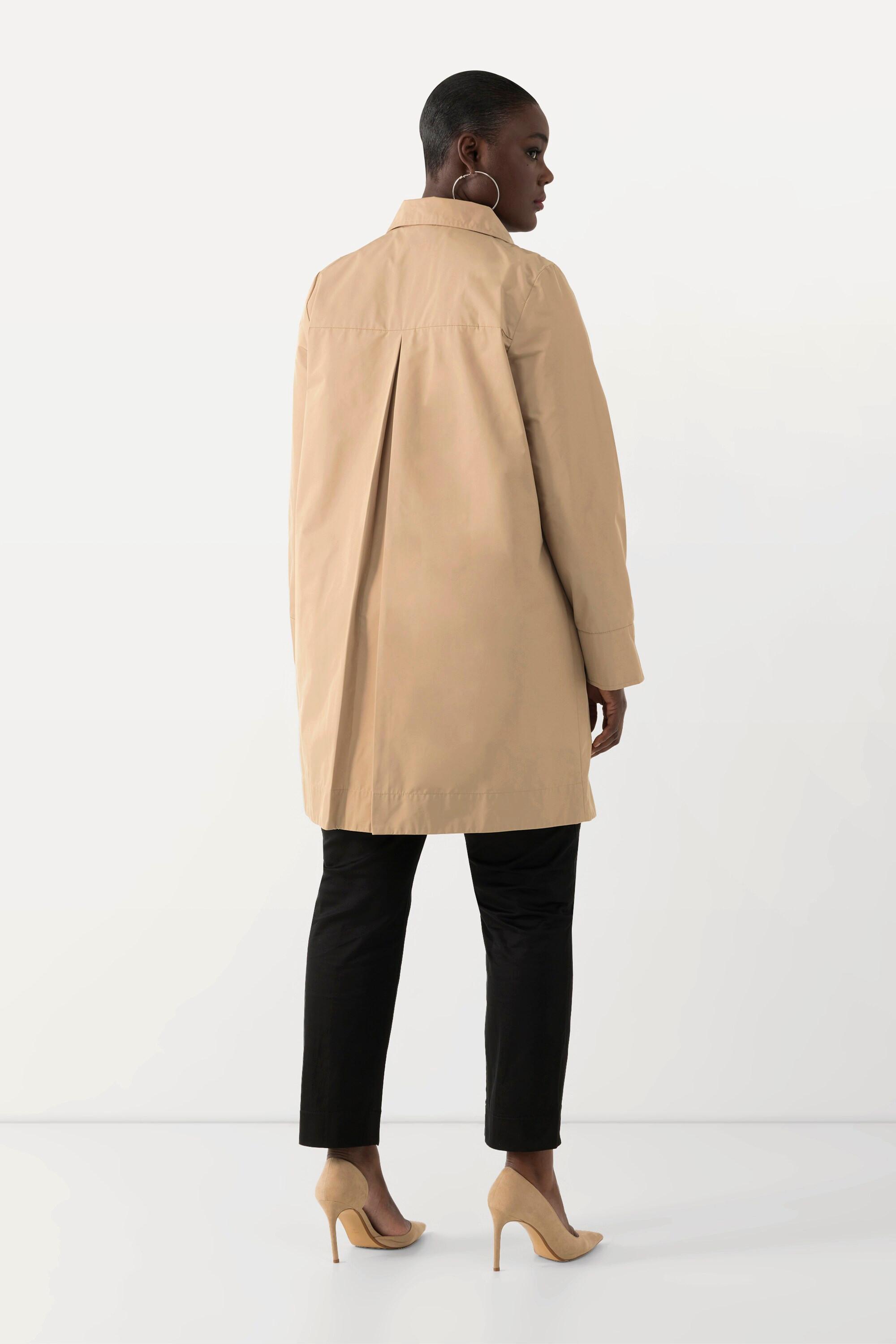 Ulla Popken Jacke Stehkragen Rückenfalte Langarm  