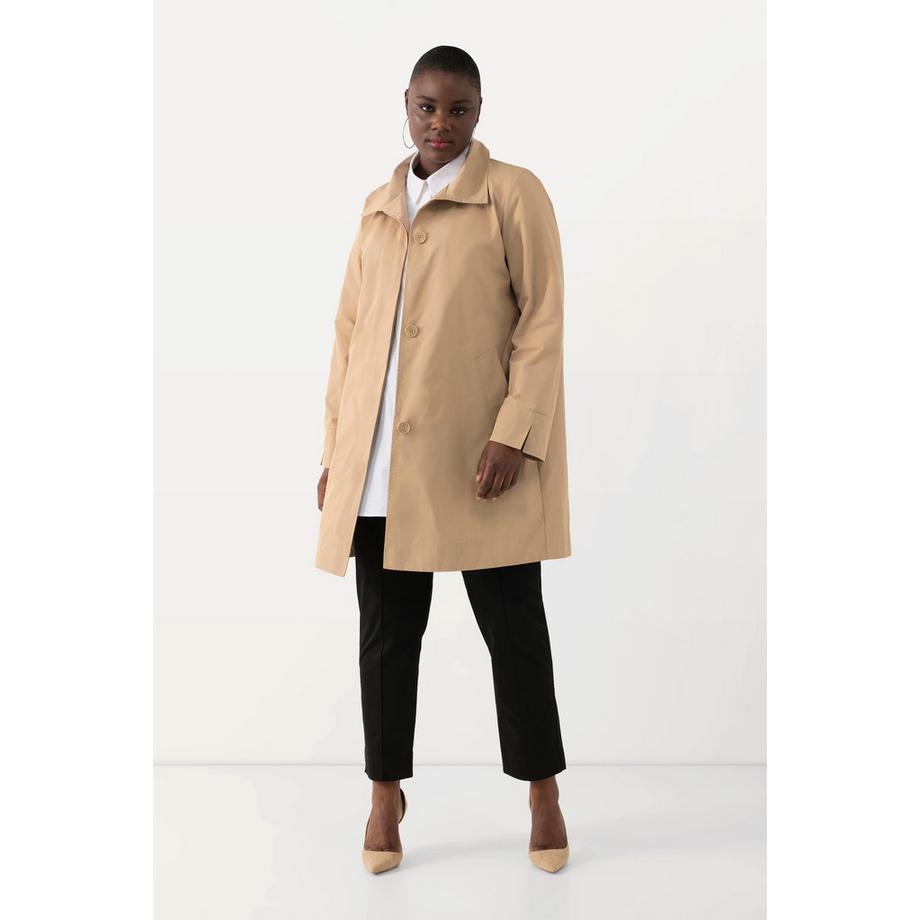 Ulla Popken Veste Col Montant Pli Dos Manches Longues  