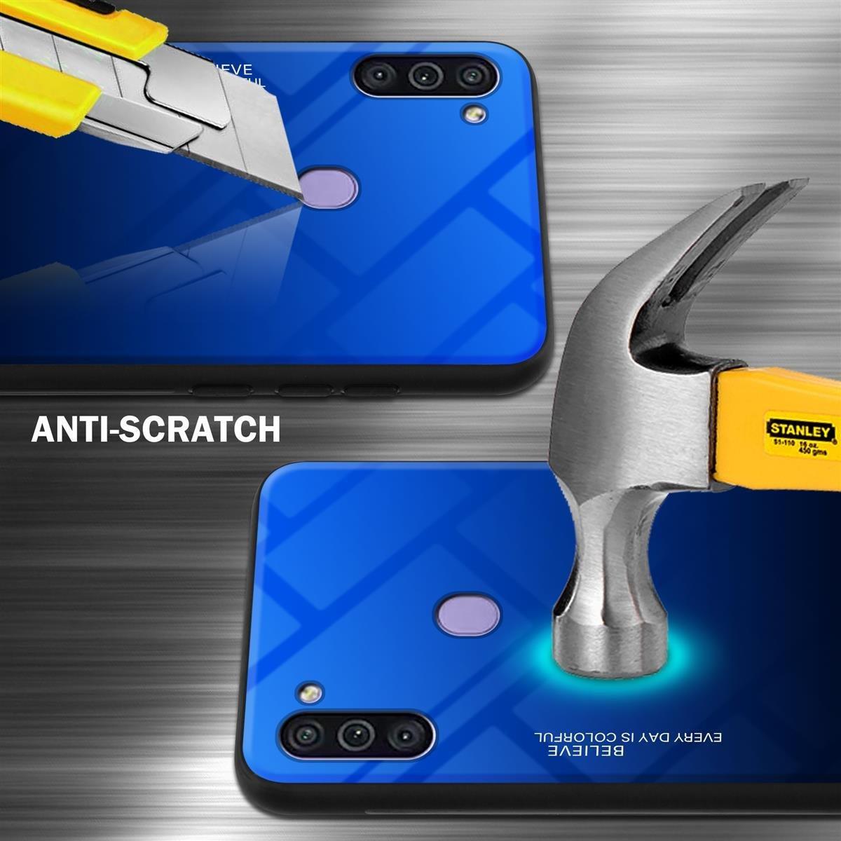 Cadorabo  Housse compatible avec Samsung Galaxy A11 / M11 - Coque de protection bicolore en silicone TPU et dos en verre trempé 