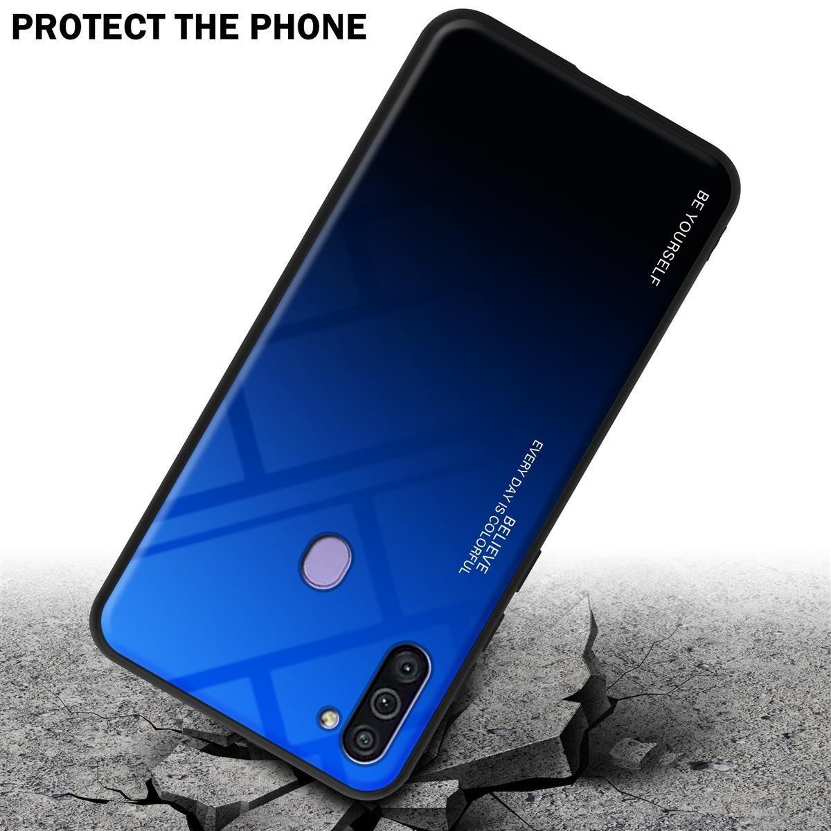 Cadorabo  Housse compatible avec Samsung Galaxy A11 / M11 - Coque de protection bicolore en silicone TPU et dos en verre trempé 