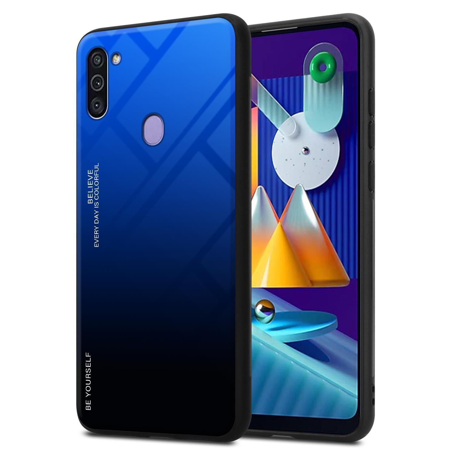 Cadorabo  Housse compatible avec Samsung Galaxy A11 / M11 - Coque de protection bicolore en silicone TPU et dos en verre trempé 