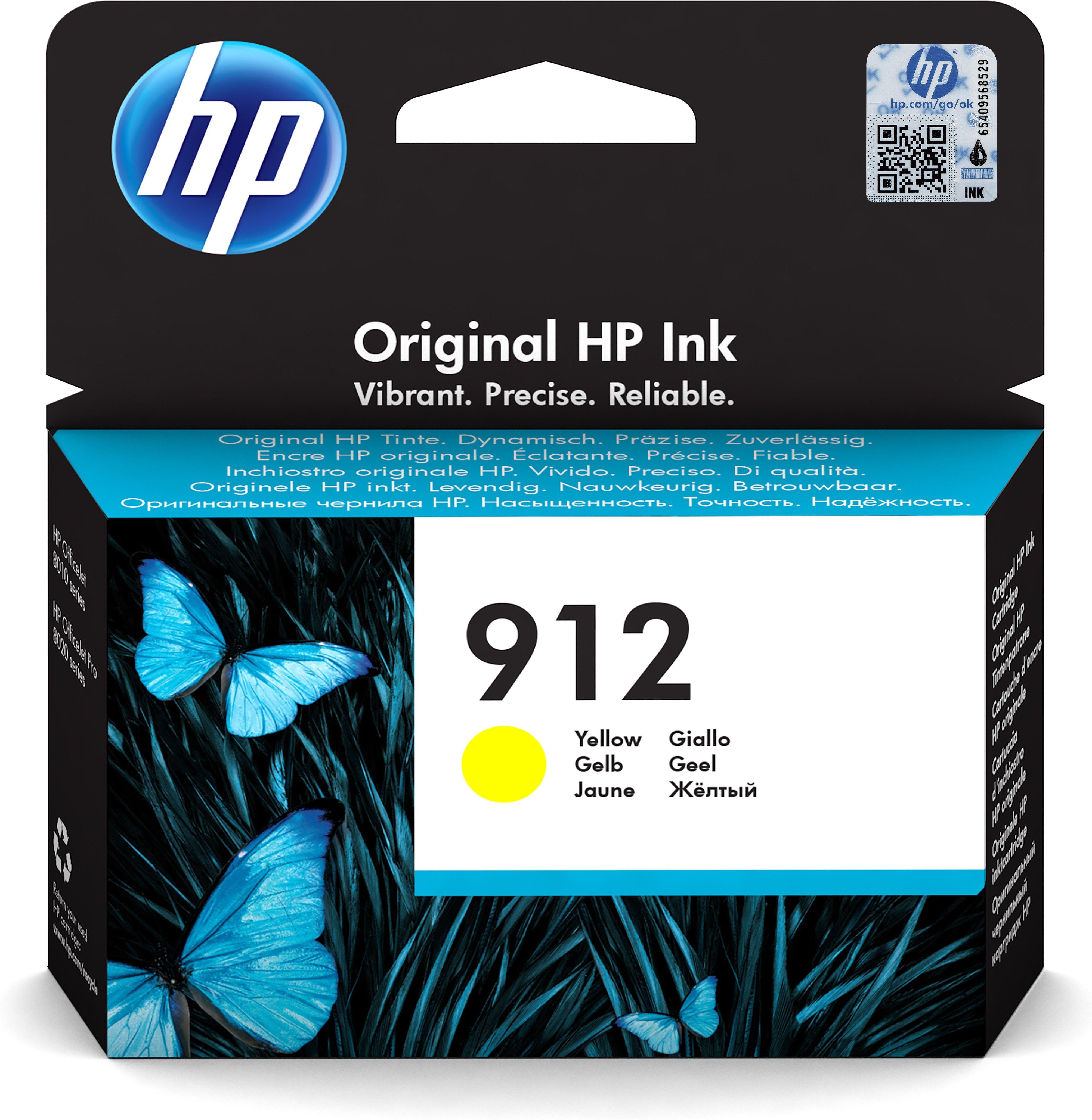 Hewlett-Packard  912 Cartouche d'encre jaune authentique 