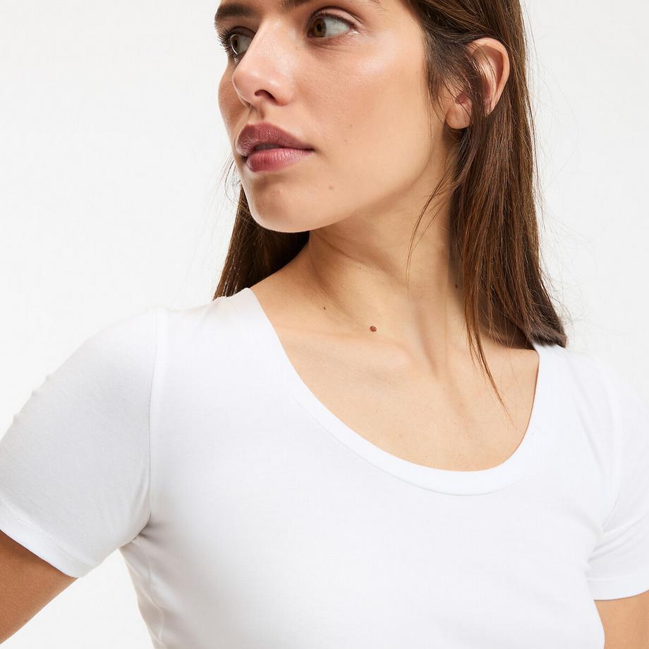 La Redoute Collections Rundhals Kurzarm T-Shirt  