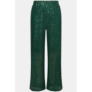 Ulla Popken  Pantalon à sequins. Taille élastique et jambe large 