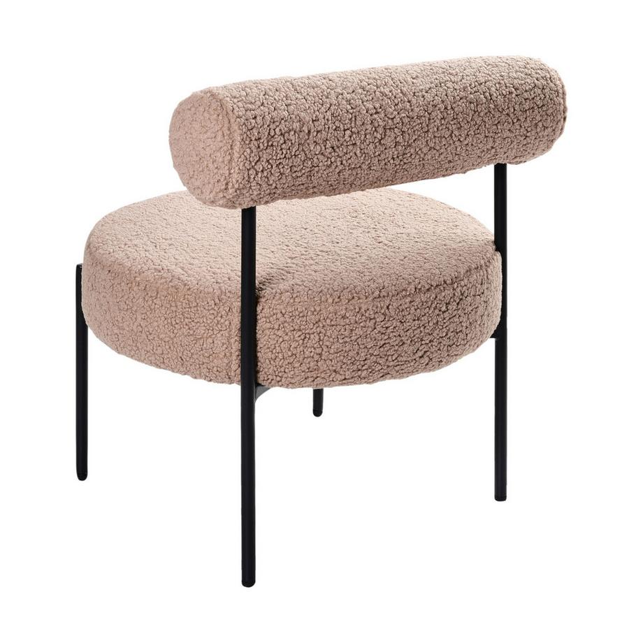 Beliani Fauteuil en Bouclé Rétro ALPHA  