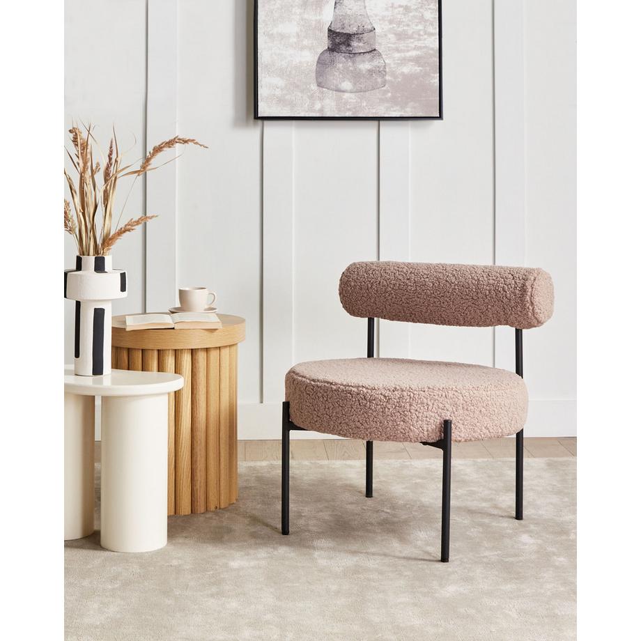 Beliani Fauteuil en Bouclé Rétro ALPHA  