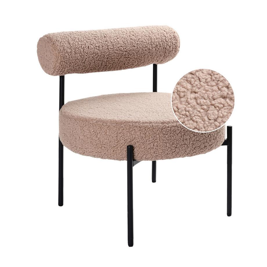 Beliani Fauteuil en Bouclé Rétro ALPHA  