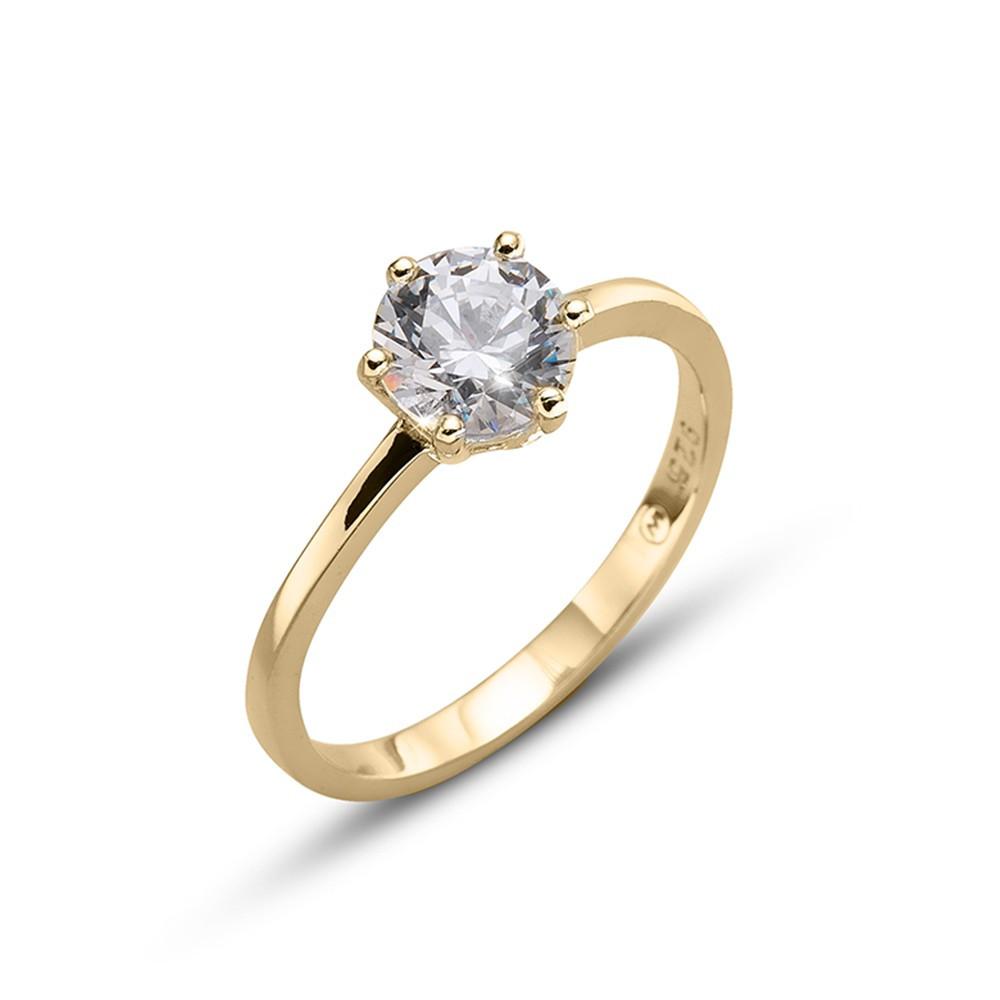 Image of Ring Brilliance Damen Gold 17mm