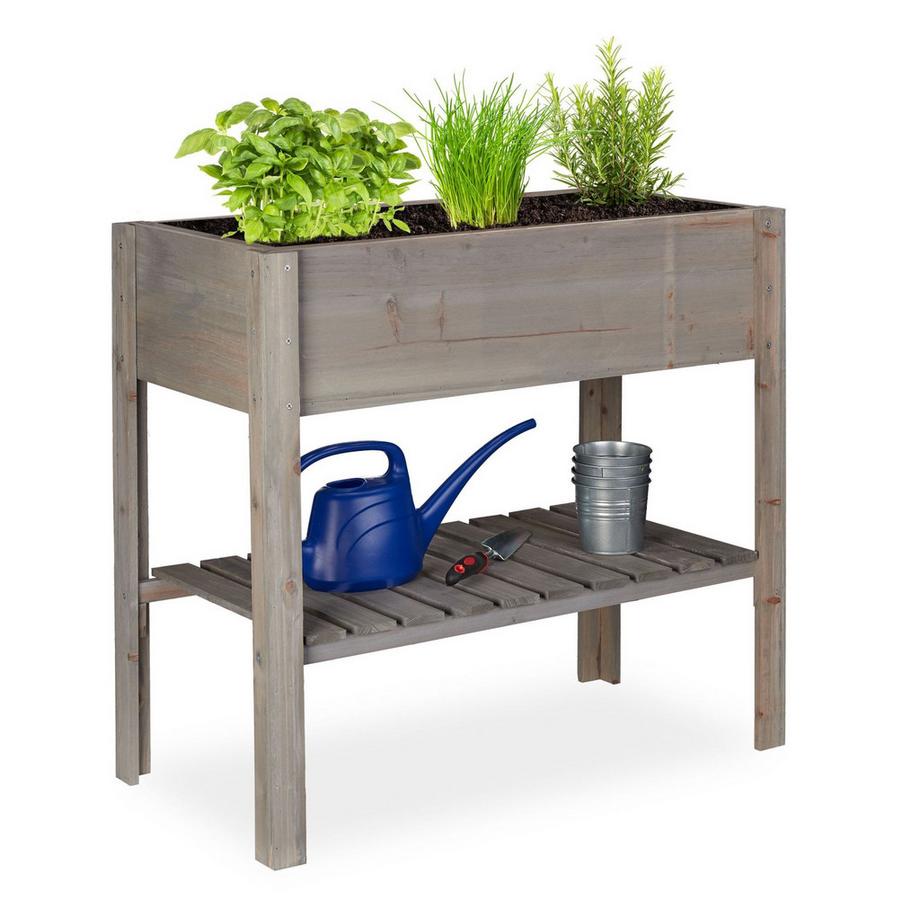 Letto rialzato Legno Grigio