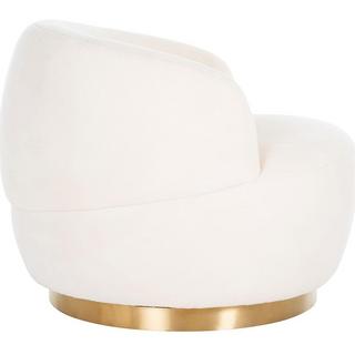 mutoni Chaise pivotante Teddy blanc  