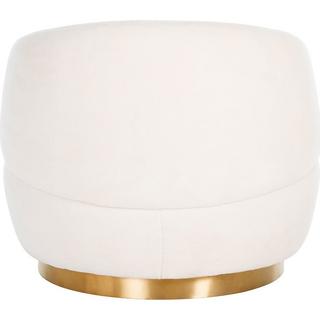 mutoni Chaise pivotante Teddy blanc  