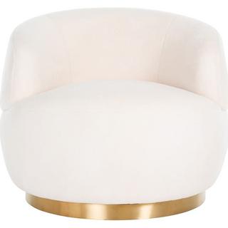 mutoni Chaise pivotante Teddy blanc  