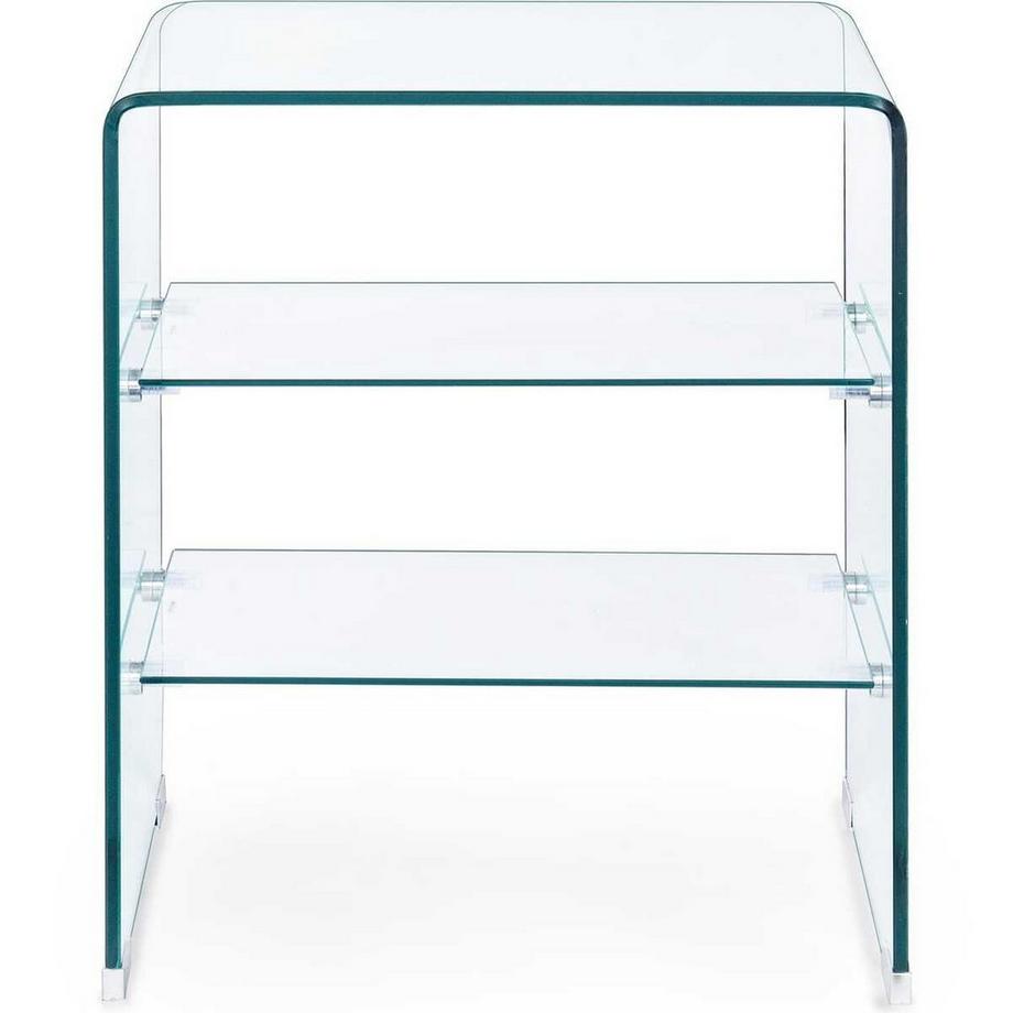 mutoni Table d&#039;appoint Iride verre 50x40x58  
