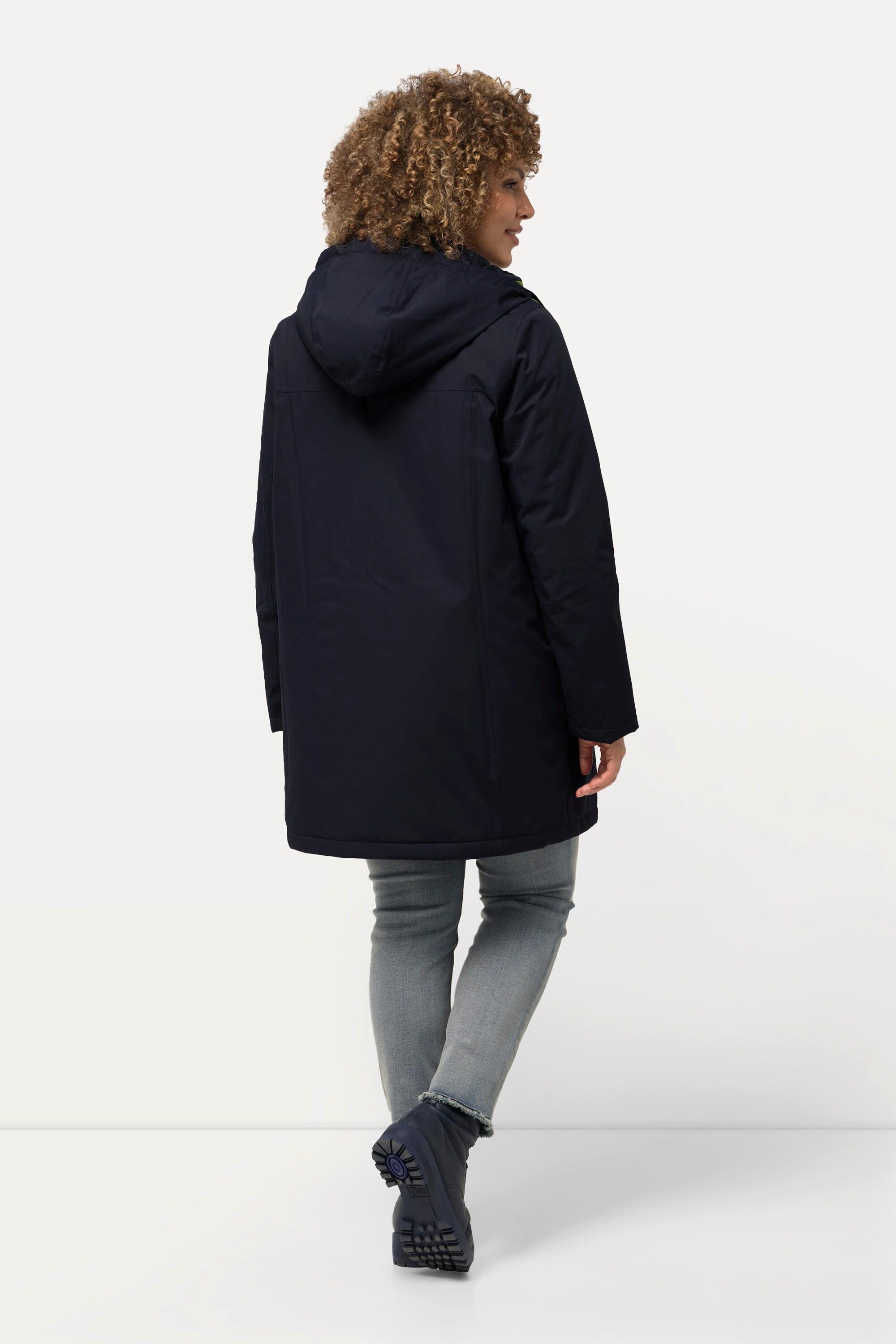 Ulla Popken  Veste outdoor HYPRAR, tissu imperméable, fermeture à glissière à double sens 