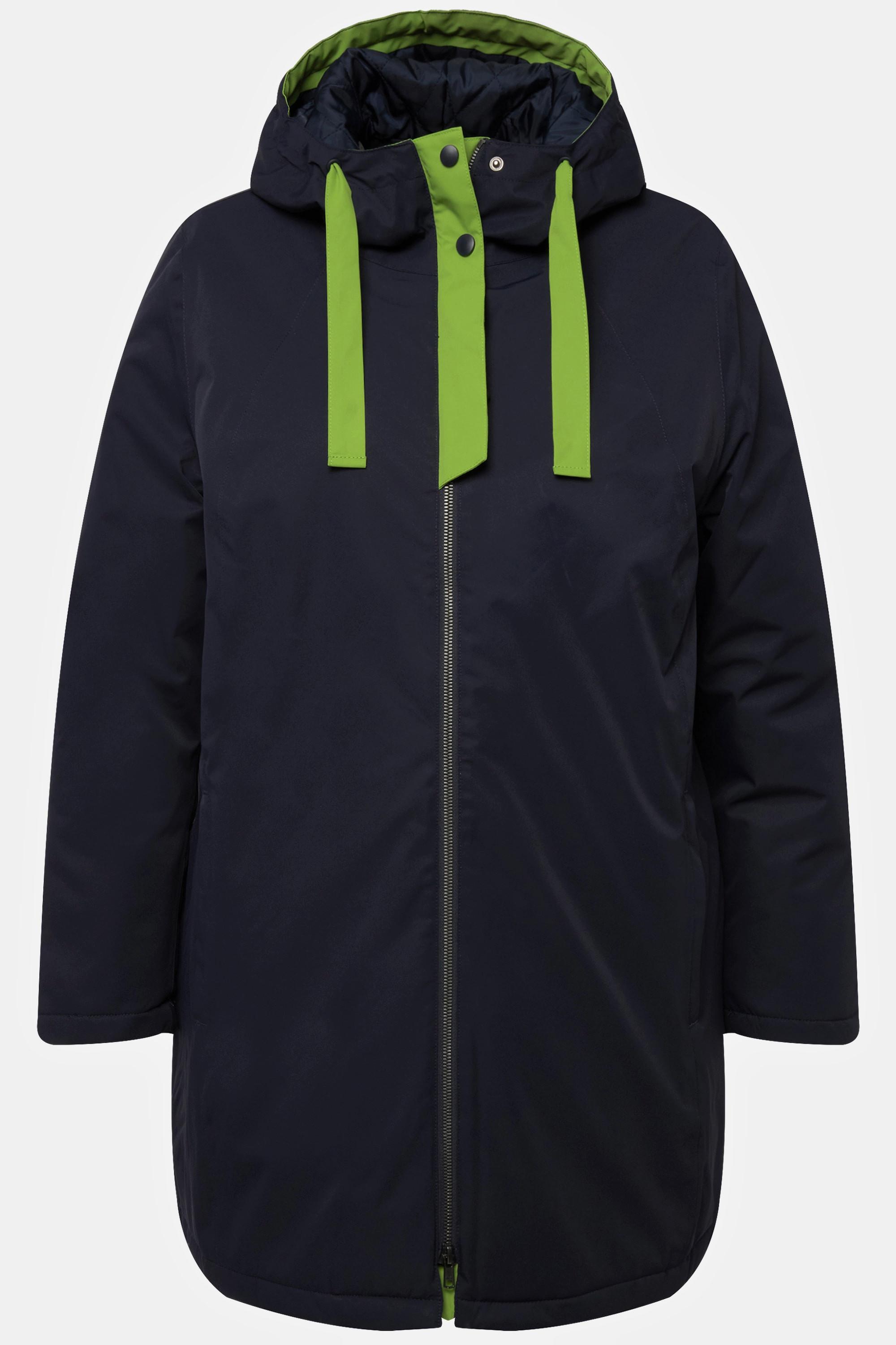 Ulla Popken  Veste outdoor HYPRAR, tissu imperméable, fermeture à glissière à double sens 