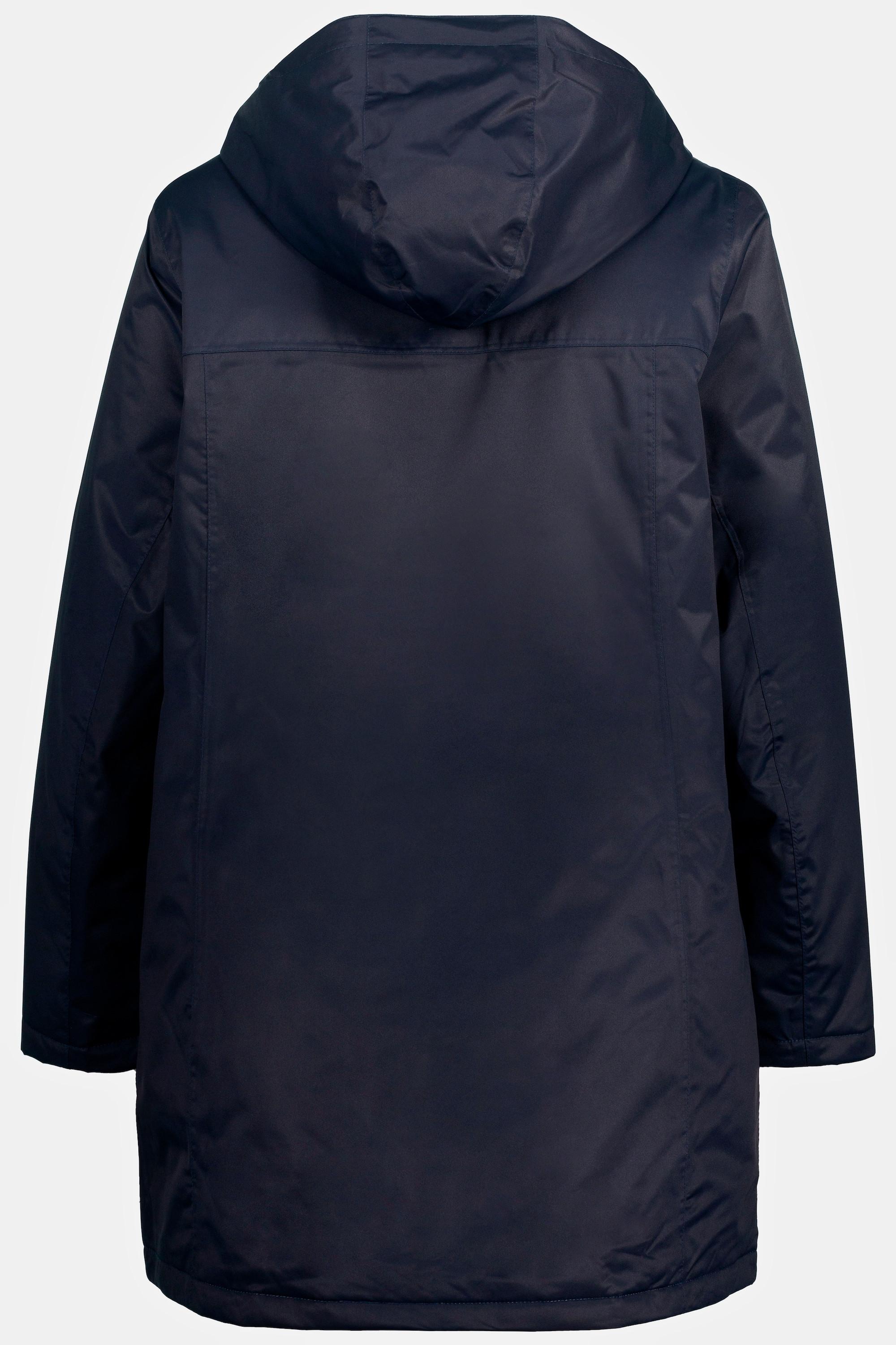 Ulla Popken  Veste outdoor HYPRAR, tissu imperméable, fermeture à glissière à double sens 