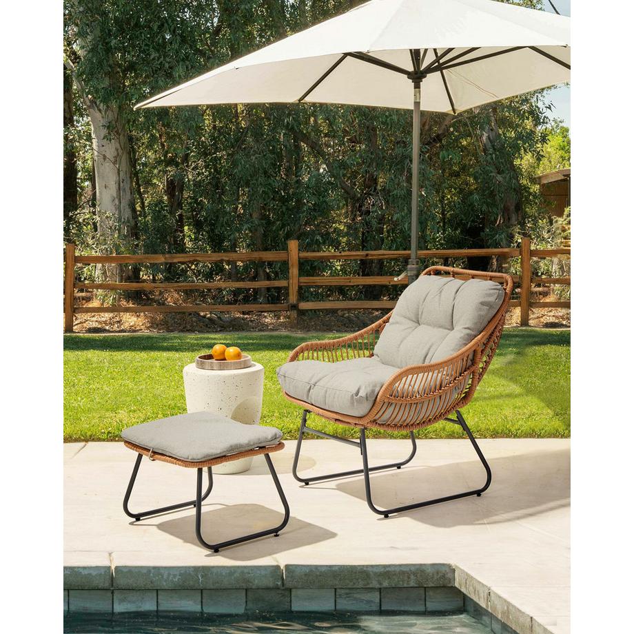 Beliani  Gartenstuhl aus PE Rattan Boho MESTRE 